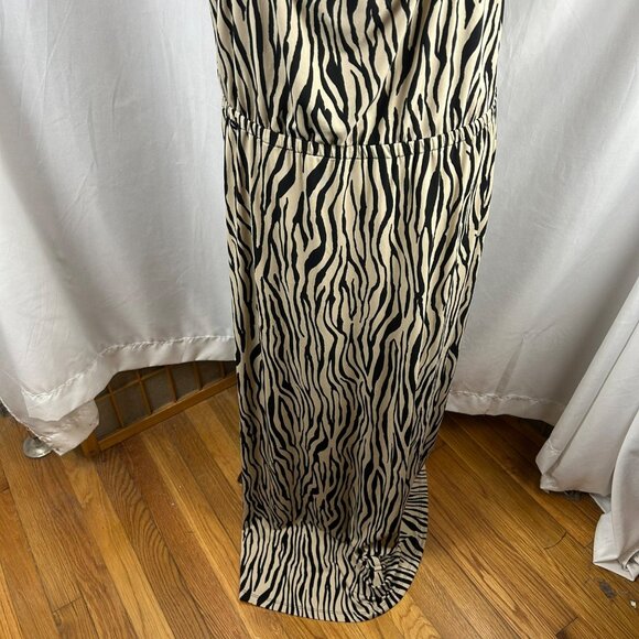 INC International Concepts Halter Zebra Maxi Dress Women Plus XXL Tan Black - Picture 10 of 11